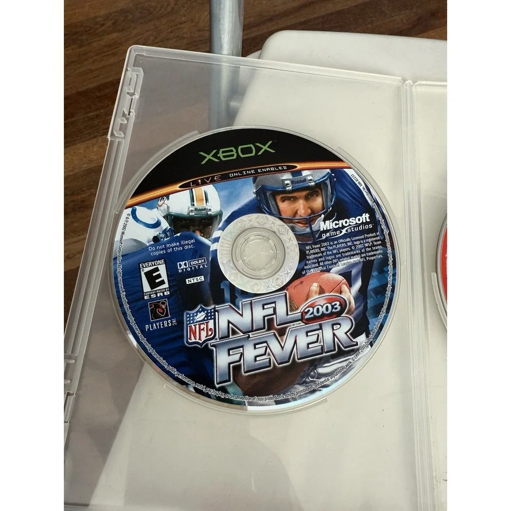 Lot Of 4 Xbox Games , Disc Only , NFL 2003, World Poker, Fantastic 4 Crimson Ski